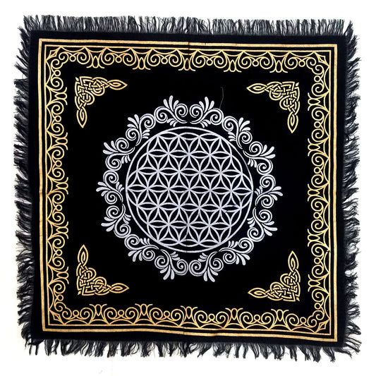 INDACORIFY Flower of Life Altar Table Top Cloth